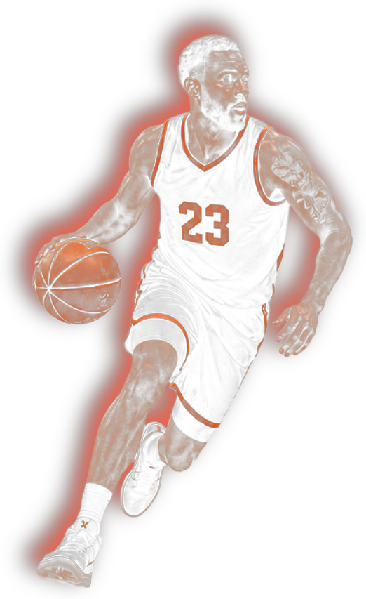 Player driving to the basket